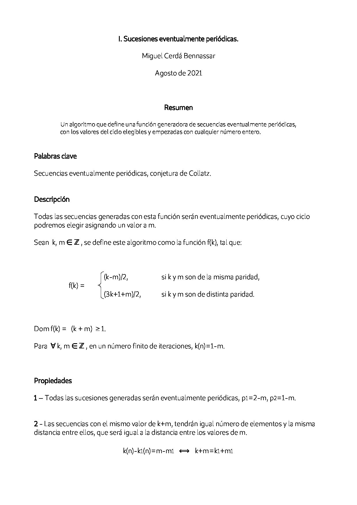 19.I. Sucesiones eventualmente periodicas.